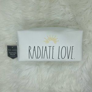 NEW Rae Dunn Large Radiate Love Travel Cosmetic Pouch 10 x 4.25 x 4.75